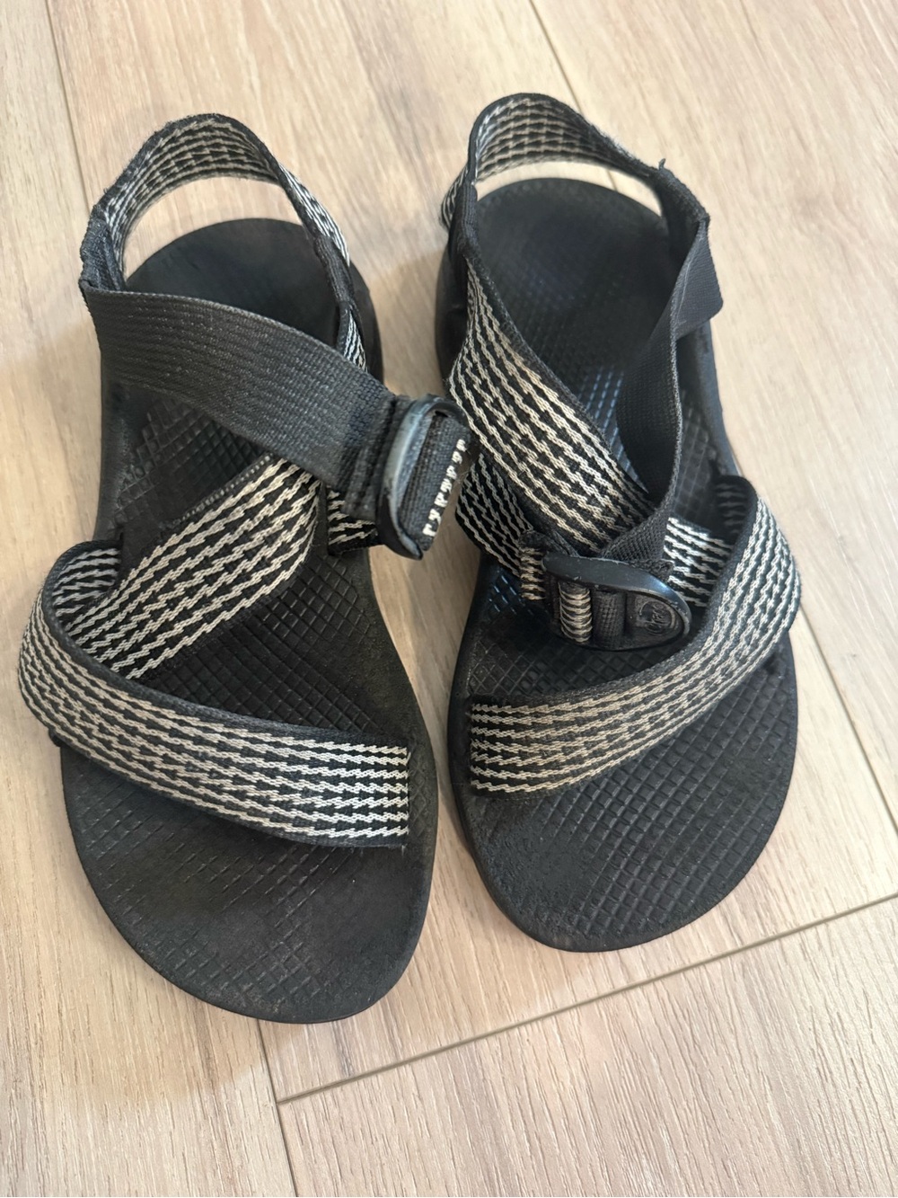 Chaco Women’s Black and Cream Sport Strap Sandals